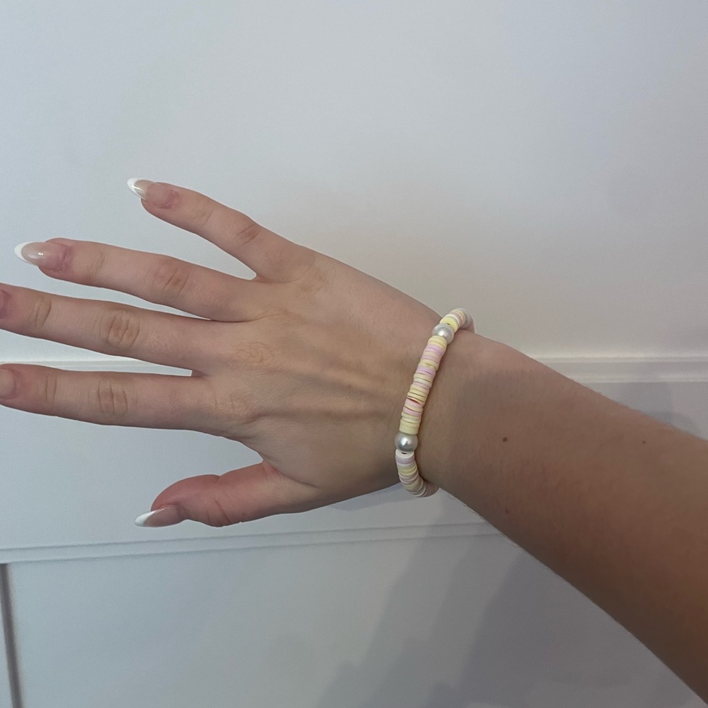 Strawberry Lemonade Preppy Clay Pear Bracelets Small Business